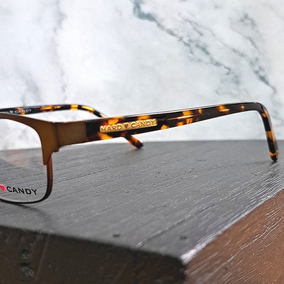 NEW Hard Candy Eyeglass Frame Full Rim, unisex Tortoise/brown 52-15-135 Rx'able - Picture 4 of 6